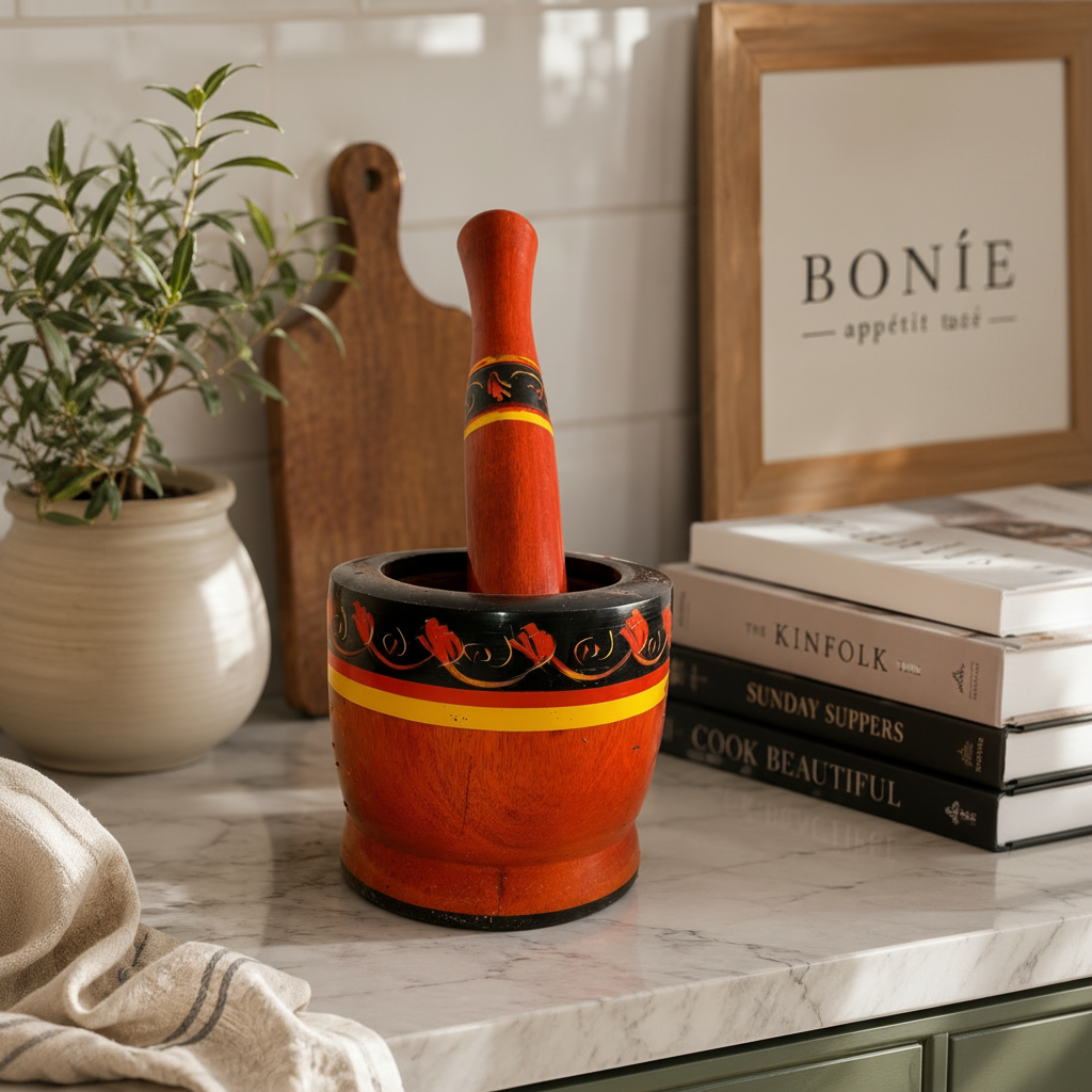 Handmade Wooden Mortar and Pestle | Wooden Spice Grinder | Chathu Watta