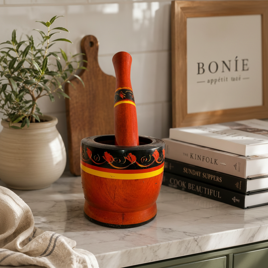 Handmade Wooden Mortar and Pestle | Wooden Spice Grinder | Chathu Watta
