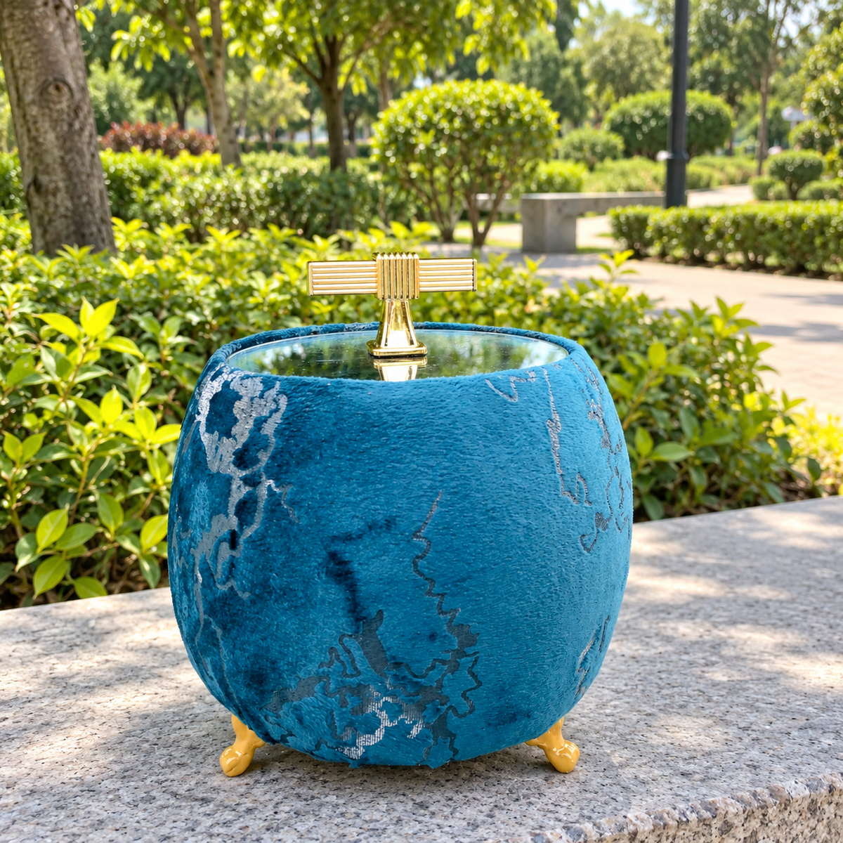 Turkish Round Velvet Jewellery Box