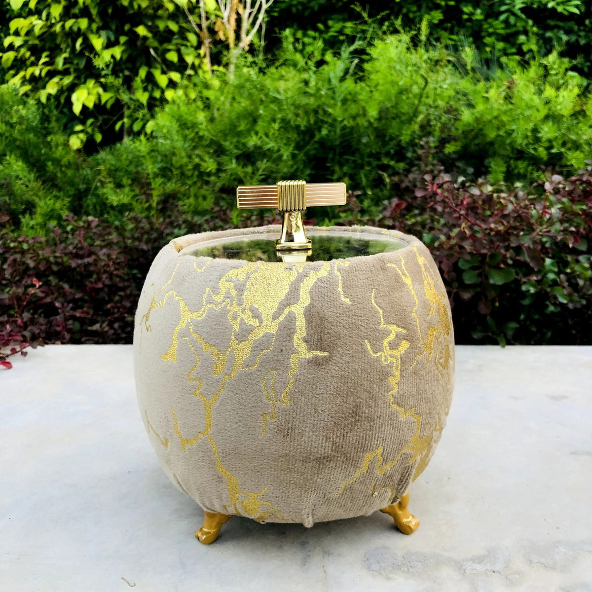 Turkish Round Velvet Jewellery Box