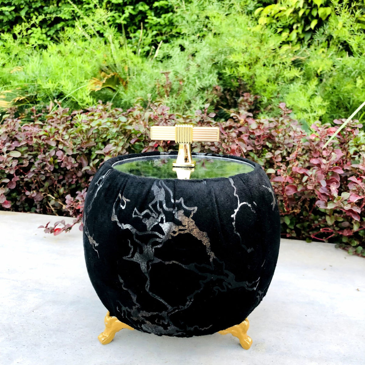 Turkish Round Velvet Jewellery Box