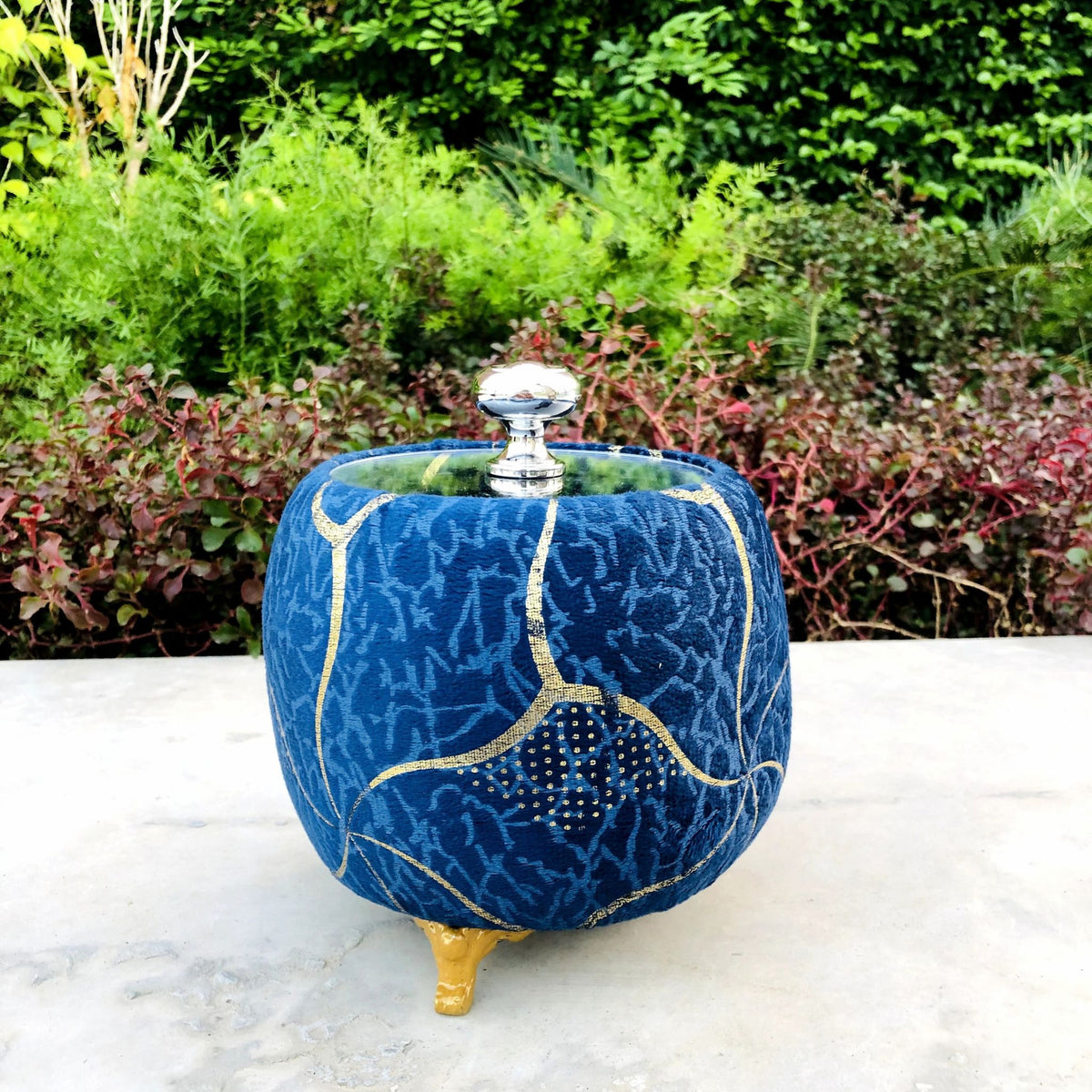 Turkish Round Velvet Jewellery Box