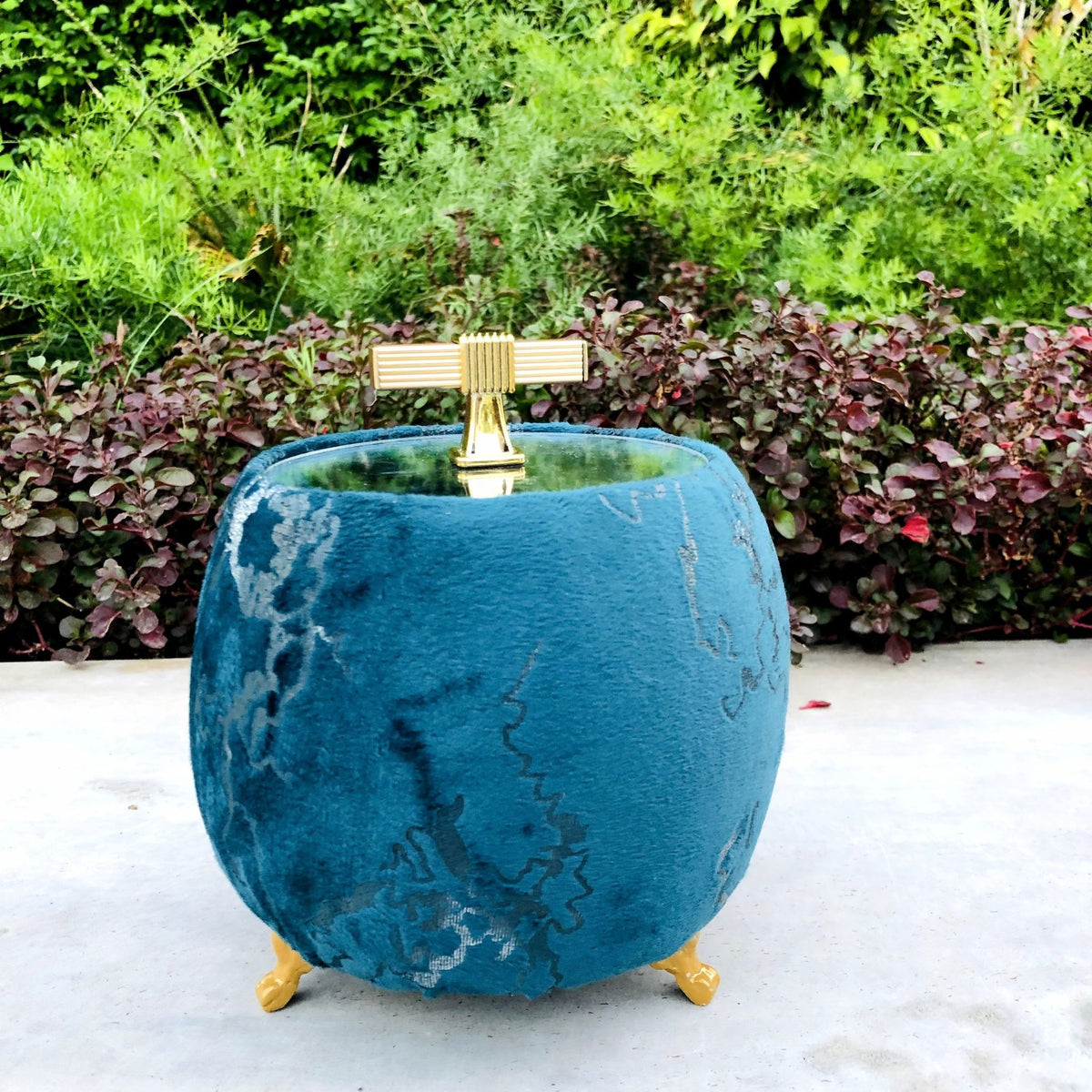 Turkish Round Velvet Jewellery Box